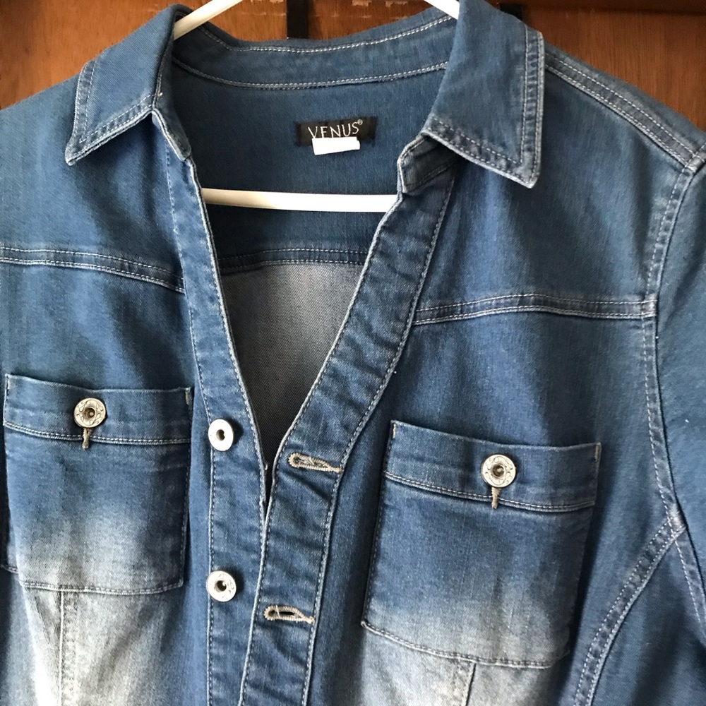 Distressed denim Dress - Picture 2 of 10
